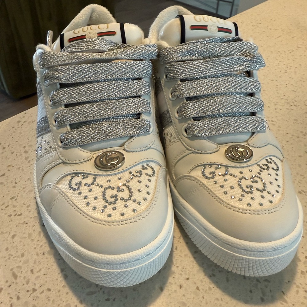 Gucci GG Web Crystal Sneakers 36.5